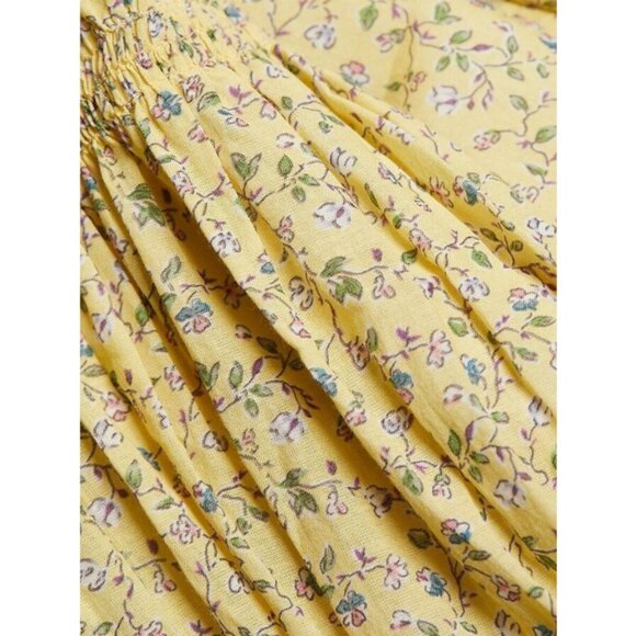💕DOEN💕 Irina Dress ~ Moonflower Floral Print Yellow Small S NWT - Picture 10 of 16